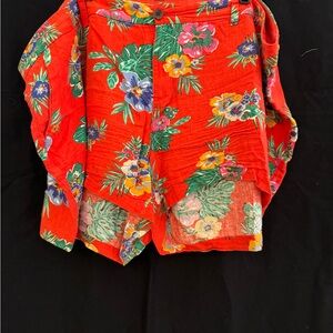 Old Navy Red Floral Shorts
